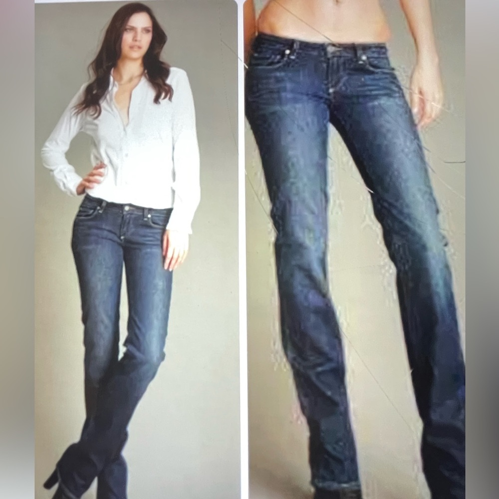 PAIGE Women's Straight Leg Jeans - Dark Blue